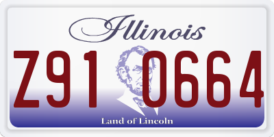 IL license plate Z910664
