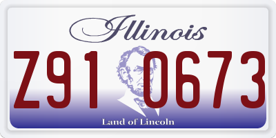 IL license plate Z910673