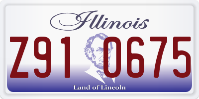 IL license plate Z910675