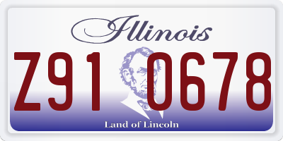 IL license plate Z910678