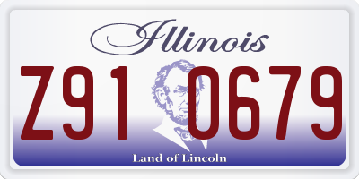 IL license plate Z910679