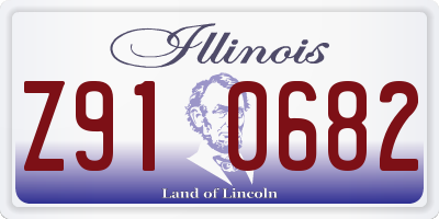 IL license plate Z910682