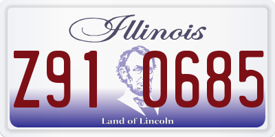 IL license plate Z910685