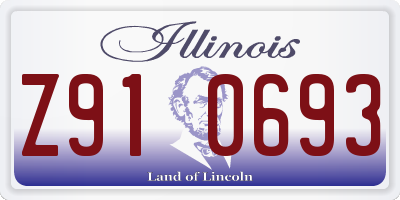 IL license plate Z910693