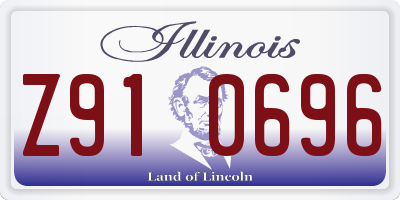 IL license plate Z910696