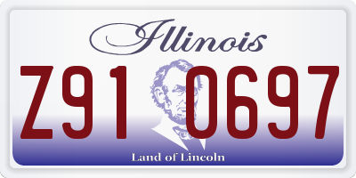 IL license plate Z910697