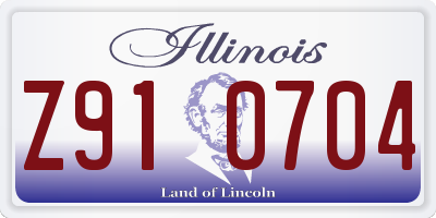 IL license plate Z910704