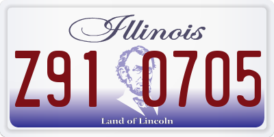 IL license plate Z910705