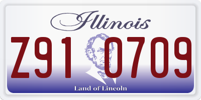 IL license plate Z910709