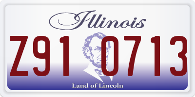 IL license plate Z910713