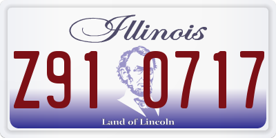 IL license plate Z910717