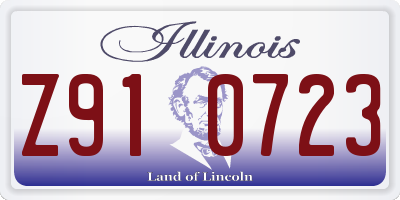 IL license plate Z910723