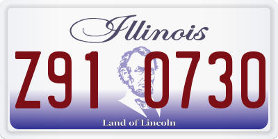 IL license plate Z910730
