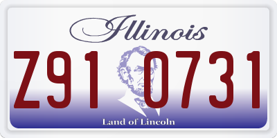 IL license plate Z910731