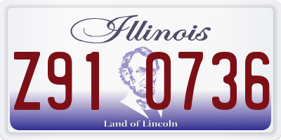 IL license plate Z910736