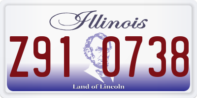 IL license plate Z910738