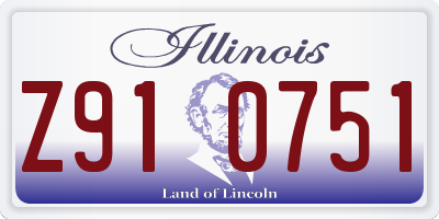 IL license plate Z910751
