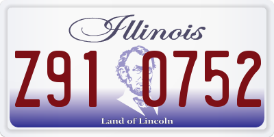 IL license plate Z910752