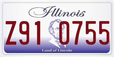 IL license plate Z910755