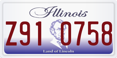 IL license plate Z910758