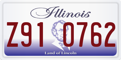 IL license plate Z910762