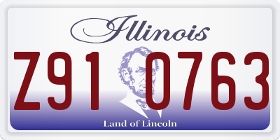 IL license plate Z910763