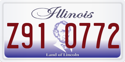 IL license plate Z910772