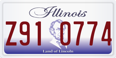 IL license plate Z910774