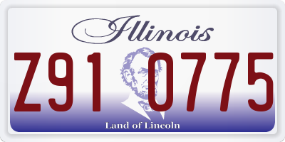 IL license plate Z910775