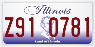 IL license plate Z910781