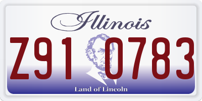 IL license plate Z910783