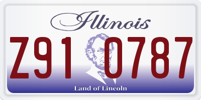 IL license plate Z910787