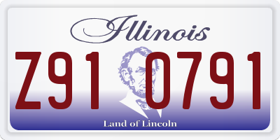 IL license plate Z910791