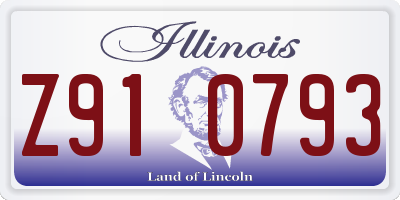 IL license plate Z910793