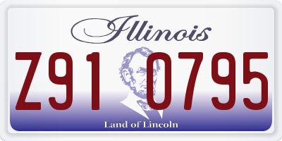IL license plate Z910795