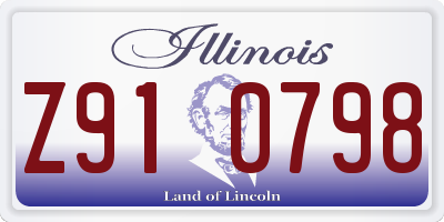 IL license plate Z910798