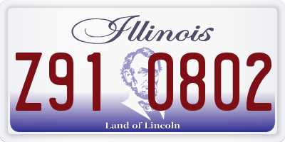 IL license plate Z910802