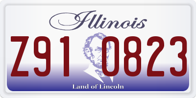 IL license plate Z910823