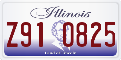 IL license plate Z910825