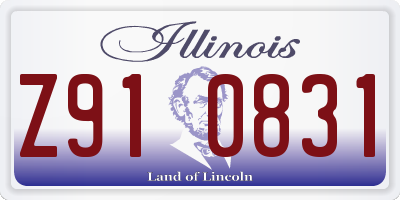 IL license plate Z910831