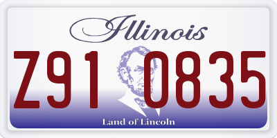 IL license plate Z910835