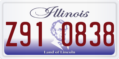 IL license plate Z910838