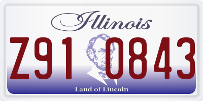IL license plate Z910843