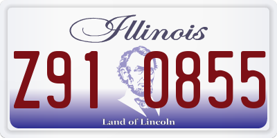 IL license plate Z910855