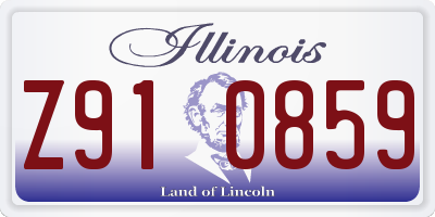 IL license plate Z910859