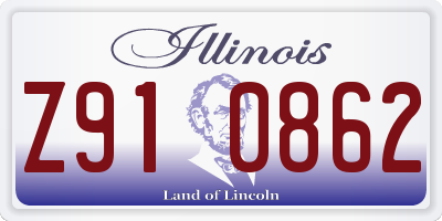 IL license plate Z910862