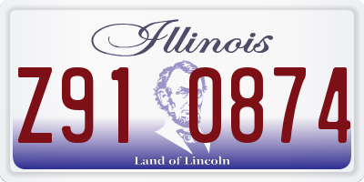 IL license plate Z910874