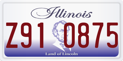 IL license plate Z910875