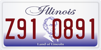 IL license plate Z910891