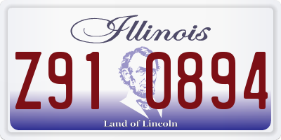IL license plate Z910894
